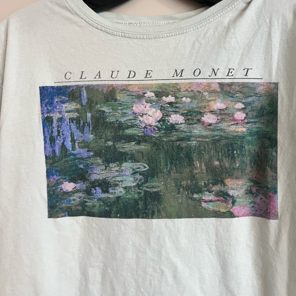 Claude Monet Graphic T-Shirt Cropped